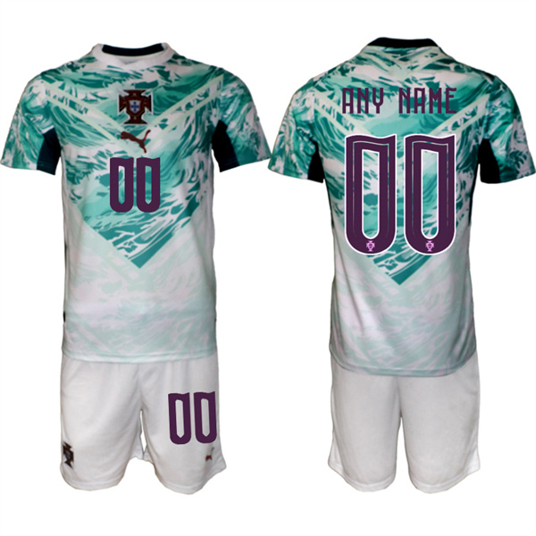 Men's Portugal Team Custom Green 2026 World Cup Away Soccer Jersey Suit Men's Portugal Team Custom Green 2026 World Cup Away Soccer Jersey Suit